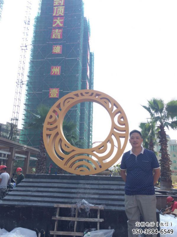 圓環(huán)雕塑服務(wù)商，美陳雕塑，烤漆圓環(huán)雕塑廠家精選