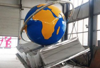 書籍雕塑選用，小區(qū)擺件，大型書籍地球儀雕塑公司