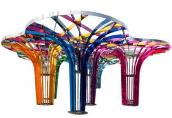 燈光樹雕塑，標(biāo)識雕塑，燈光蘑菇樹雕塑制造廠家