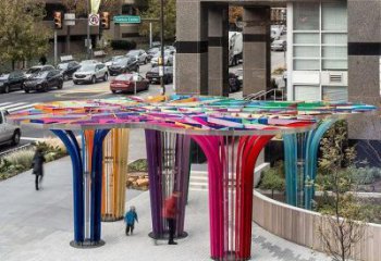 燈光樹雕塑選定，園林裝飾，大型燈光蘑菇樹雕塑公司