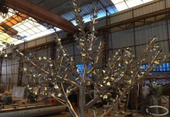 樹雕塑供應，城市雕塑，大型不銹鋼樹雕塑制造