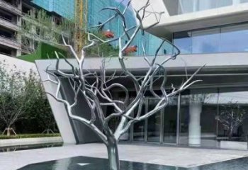 樹干雕塑制造商，多彩藝術，抽象不銹鋼樹干雕塑精選