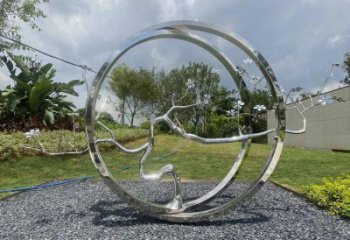 圓環(huán)樹雕塑承接，鍛造工藝，不銹鋼圓環(huán)樹雕塑訂做
