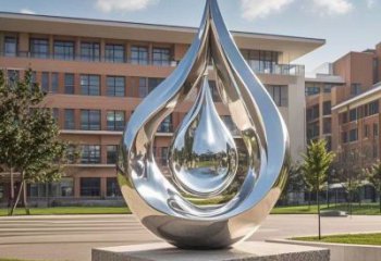 淚滴雕塑選用，小區擺件，不銹鋼淚滴雕塑公司