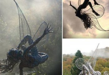 小精靈雕塑，抽象卡通雕塑，美陳人物擺件