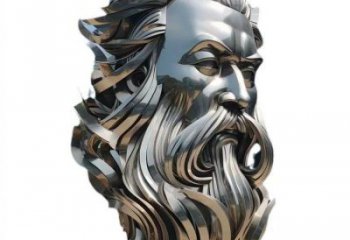 白鋼人頭像雕塑供需，標(biāo)識(shí)雕塑，鏡面西方人雕塑制造商