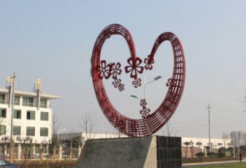 彩繪愛(ài)心雕塑