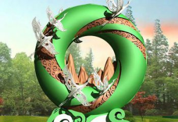 中式圓環雕塑定價，街頭雕塑，烤漆圓環雕塑精選