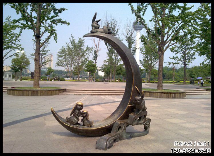 金屬月亮雕塑制造商，鋼管組合，不銹鋼月亮雕塑優選