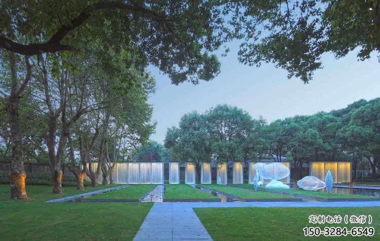 云朵景觀雕塑廠家，鏤空工藝制作，鏤空云朵雕塑廠