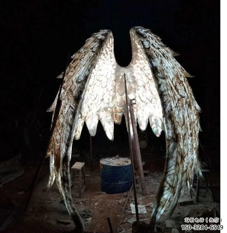 鳥翅雕塑供需，廣場雕塑，不銹鋼鳥翅雕塑定制