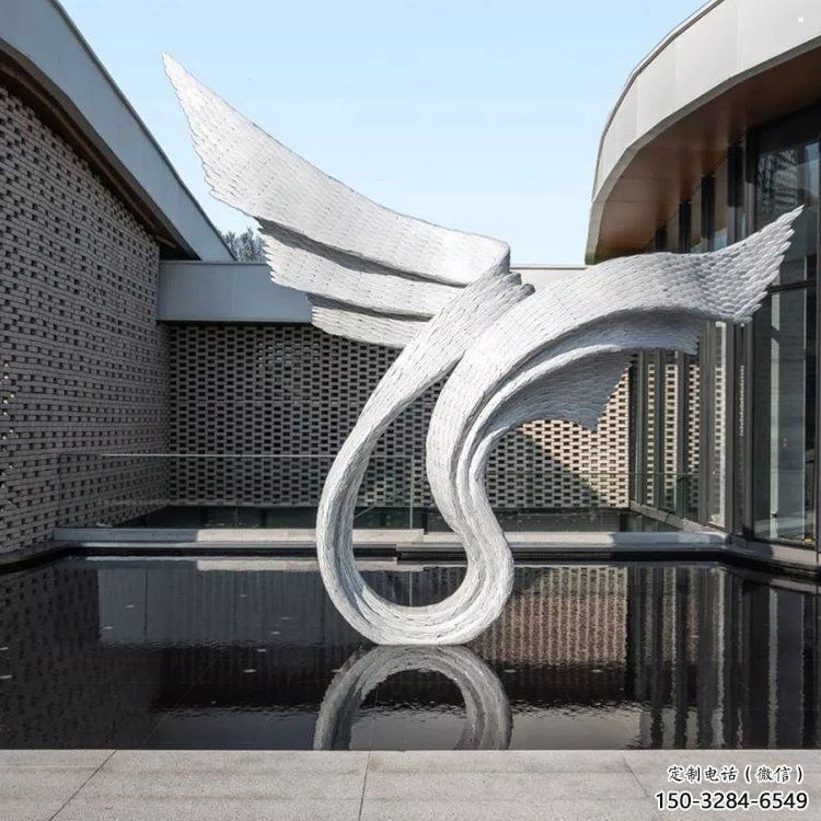 天使之翼雕塑生產，透雕系列，別墅翅膀雕塑生產商
