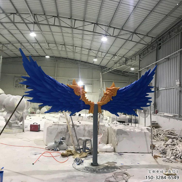 地產(chǎn)羽翼雕塑定做，城區(qū)小品，不銹鋼羽翼雕塑定價(jià)