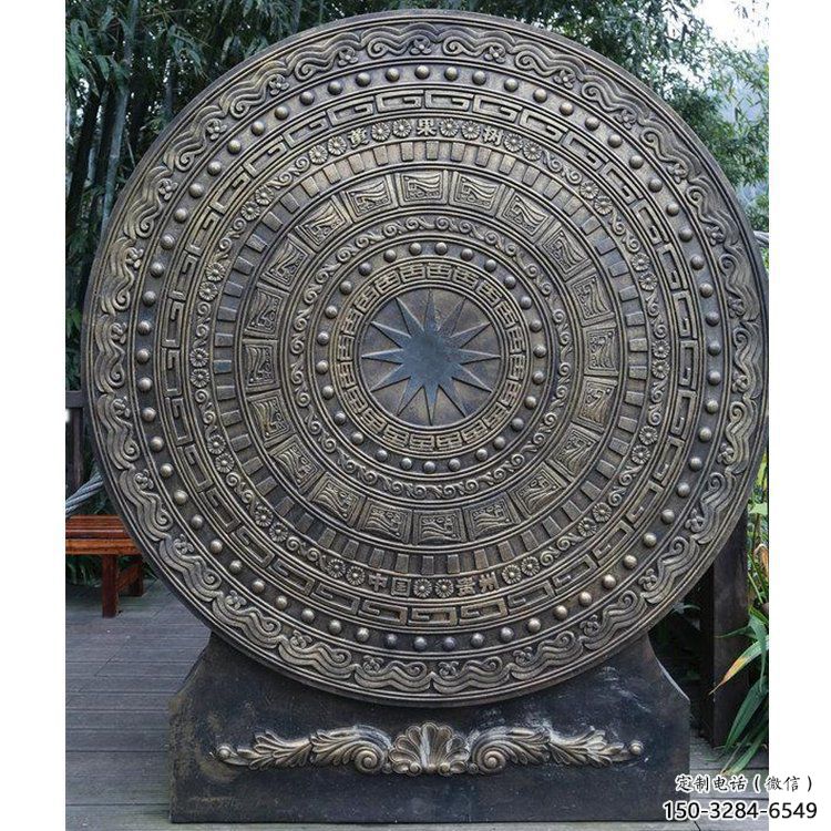 銅鼓雕塑選用，多彩藝術，鏤空銅鼓雕塑展品