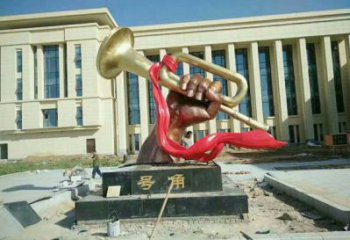 彩繪軍號雕塑