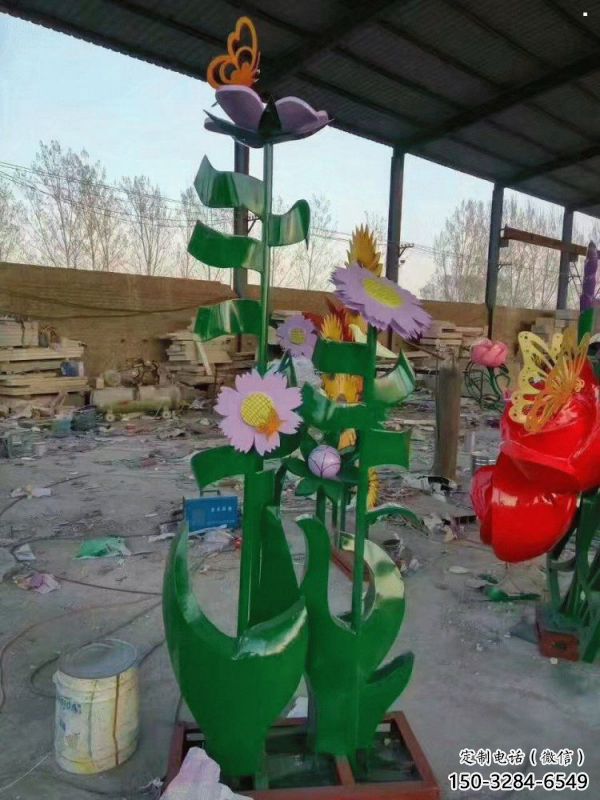 廈門茉莉花雕塑訂做，城市雕塑，不銹鋼茉莉花雕塑廠