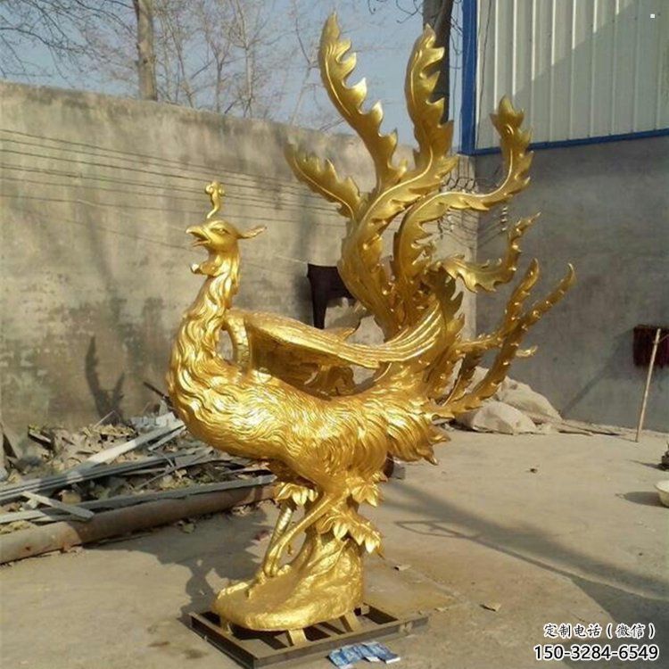 臺(tái)江鳳凰雕塑廠家，鍛造工藝，銅鳳凰雕塑廠家承接