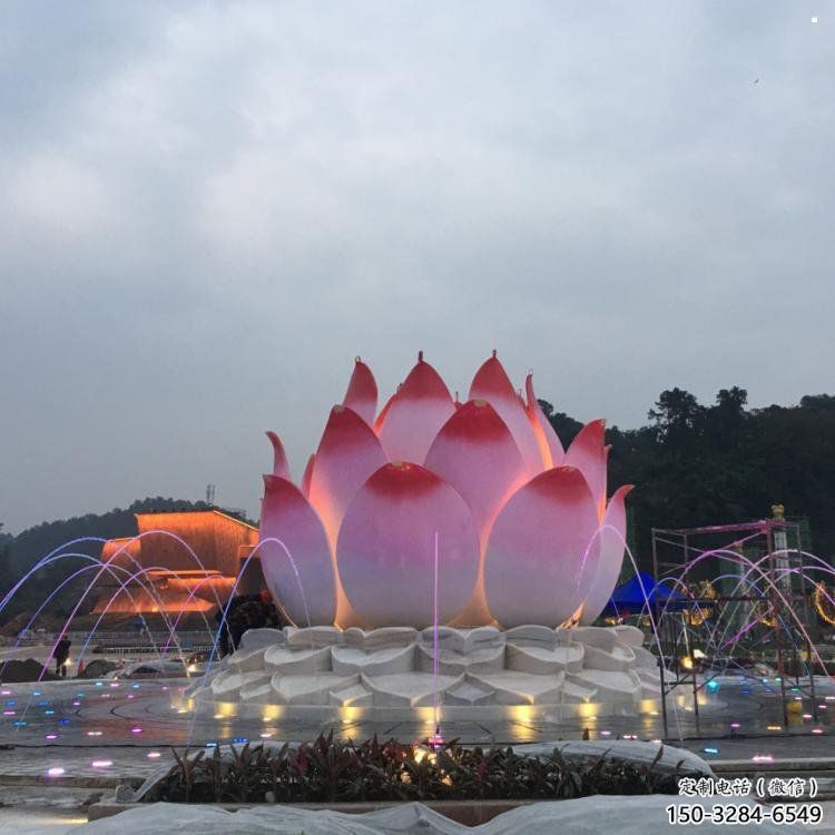 龍巖蓮花雕塑廠家，景區雕塑，水景蓮花噴泉雕塑精選