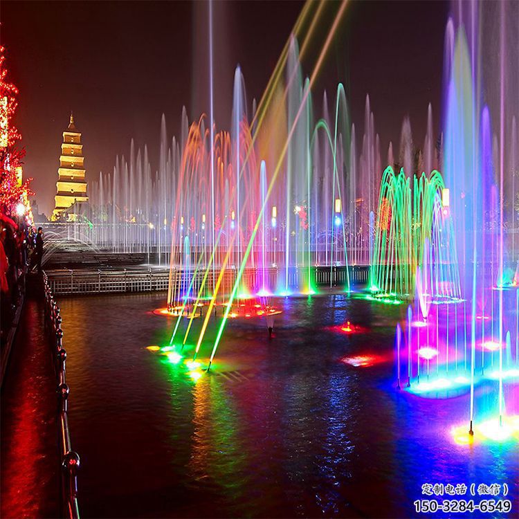 臺江選定噴泉雕塑，燈光數控效果，水景藝術雕塑