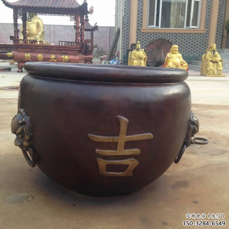 福州吉字銅缸雕塑-青銅鑄造