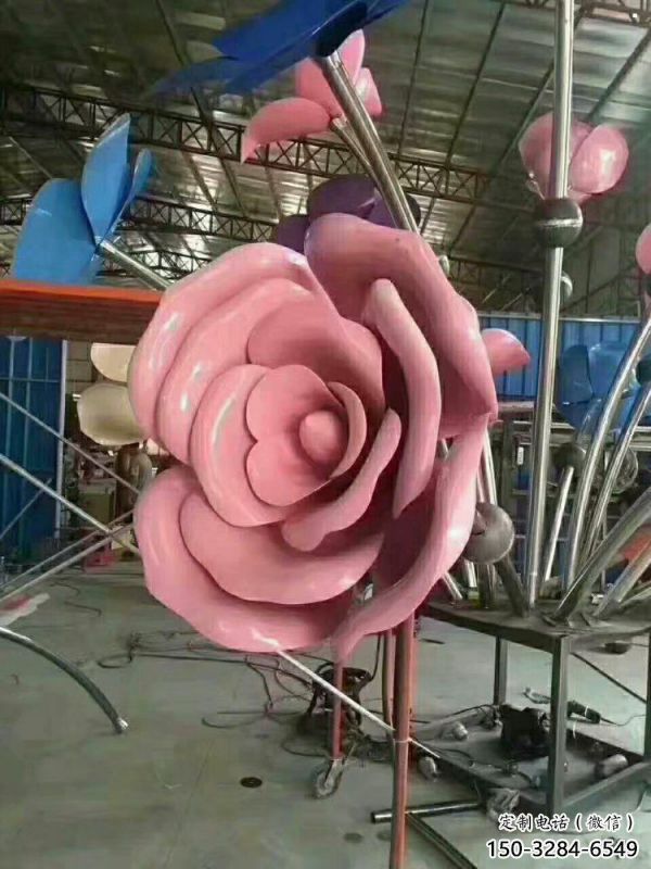 云浮牡丹花雕塑工廠優(yōu)選，城市裝飾，牡丹花花朵雕塑供給