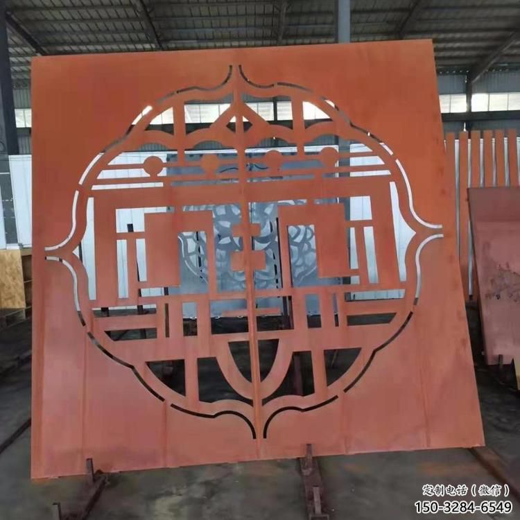 汕頭鏤空景墻雕塑，耐候鋼鏤空工藝設(shè)計(jì)