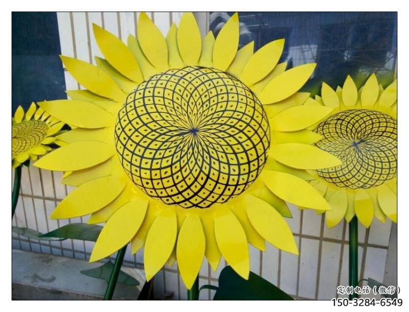 河源抽象花籃雕塑展品，小區雕塑，葵花花籃雕塑工程制作精選