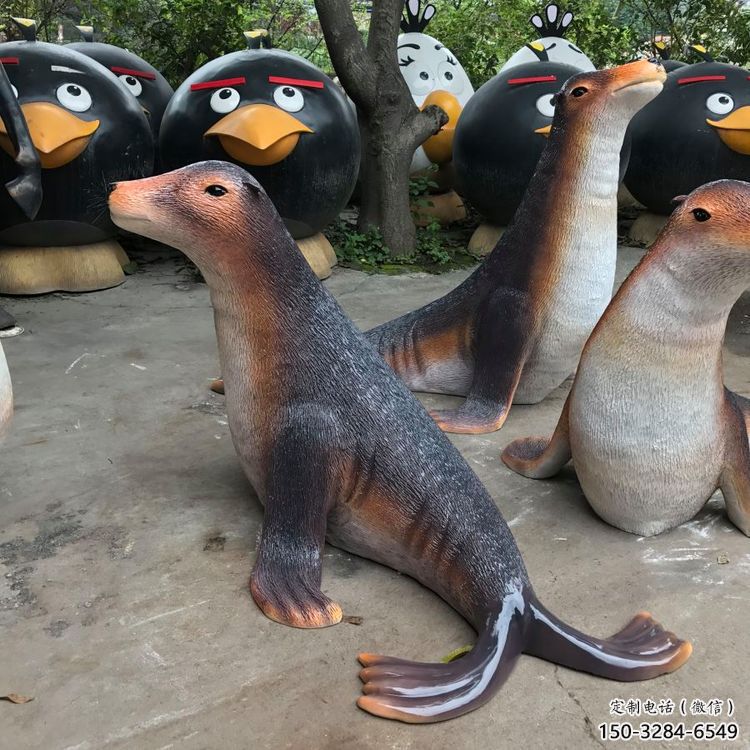 佛山園林海豹雕塑
