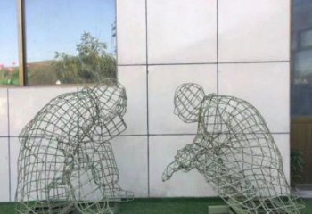 宿州鏤空對弈雕塑標(biāo)準(zhǔn)，廣場雕塑，鐵藝民俗人物雕塑供給