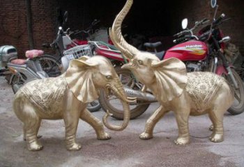 宿州大象雕塑制造商，小區擺件，銅大象雕塑提供