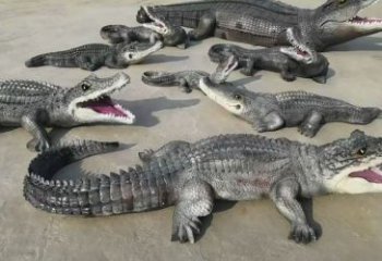 天水園林鱷魚雕塑