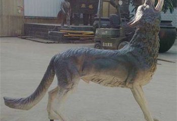 北海銅狼雕塑廠家，銅雕動物狼，仿真工藝制作
