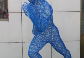玉林鏤空跑步雕塑，標識雕塑，烤漆鐵藝人物雕塑優(yōu)選