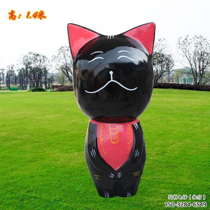 澄邁廣場小貓雕塑，動物擺件，仿古工藝