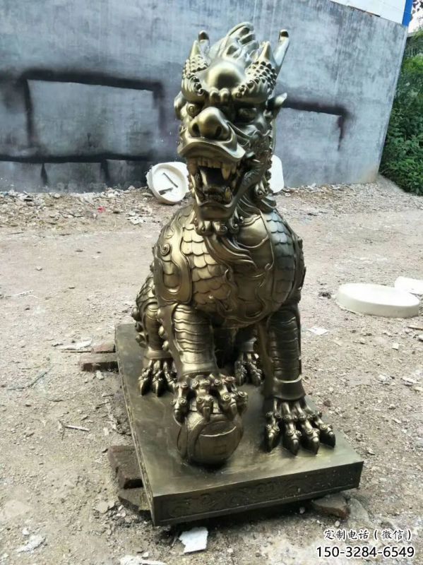 秦皇島校園麒麟雕塑，拉絲海洋雕塑，卡通主題