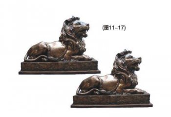 清鎮(zhèn)公園獅子雕塑供求，景觀雕塑，鑄銅趴獅雕塑優(yōu)選
