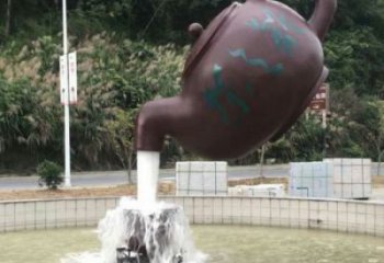 龍華小區天壺標志雕塑，多彩藝術，天壺雕塑生產廠家