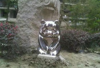 哈爾濱熊貓雕塑服務商，動物美陳雕塑，不銹鋼熊貓雕塑廠家