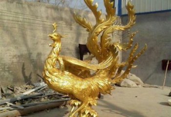 松北鳳凰雕塑廠家，鍛造工藝，銅鳳凰雕塑廠家承接