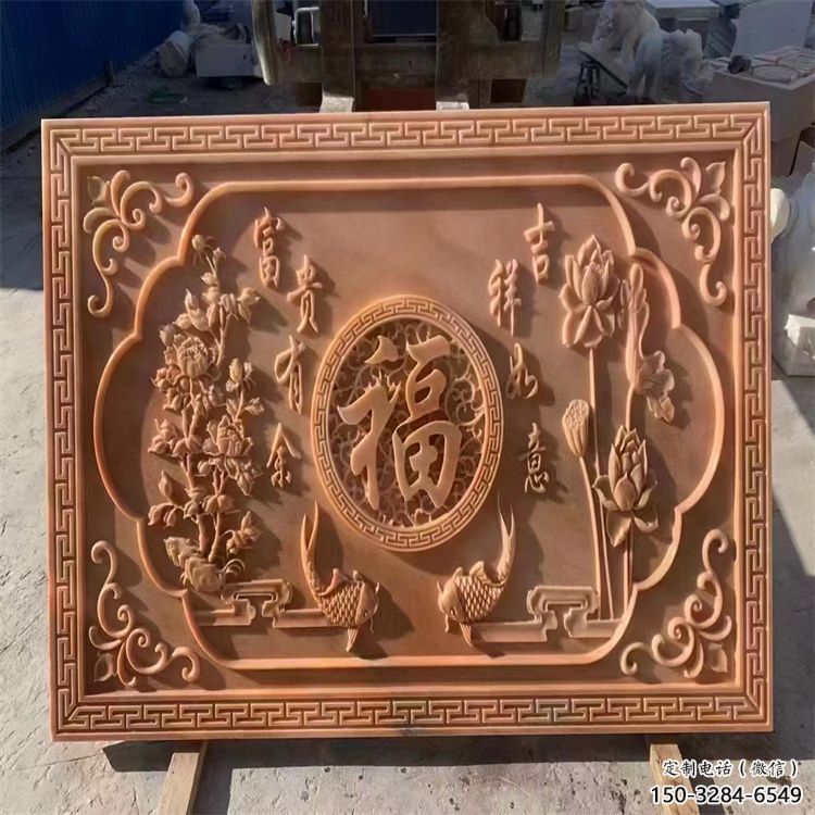 孝感浮雕制造商，室外軟裝，景觀福字浮雕制作廠家