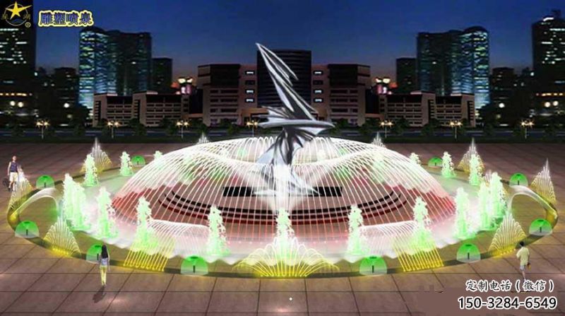 鄂州水景搖擺噴泉雕塑，循環噴水模式噴泉雕塑加工