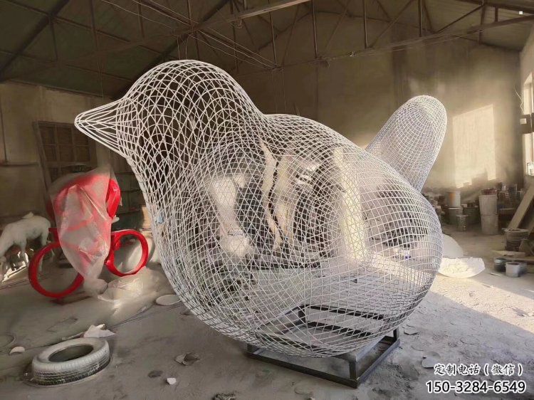 隨州鏤空小鳥雕塑精選，陸地?cái)[件，鐵藝鳥兒雕塑精品