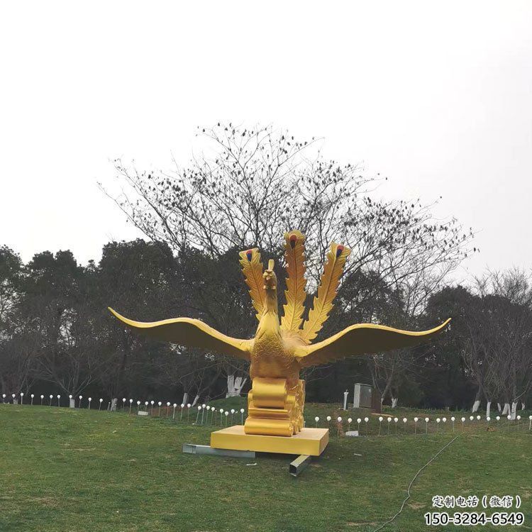 孝感鳳凰雕塑選用，美陳雕塑，鑄銅鳳凰雕塑工藝廠家