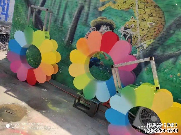 雙陽金銀花雕塑廠家，景區雕塑，城市不銹鋼金銀花雕塑