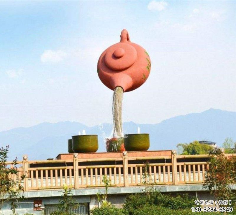 常州公園天壺雕塑工廠，不銹鋼材質(zhì)，圓雕形式