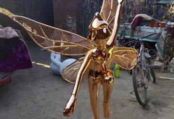 襄樊小精靈雕塑，抽象卡通雕塑，美陳人物擺件