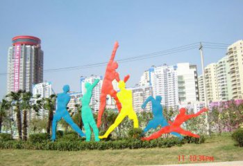 白山投籃雕塑，剪影工藝制作，不銹鋼體育人物雕塑