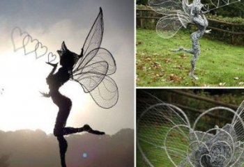 鎮(zhèn)江小精靈雕塑，抽象卡通雕塑，美陳人物擺件