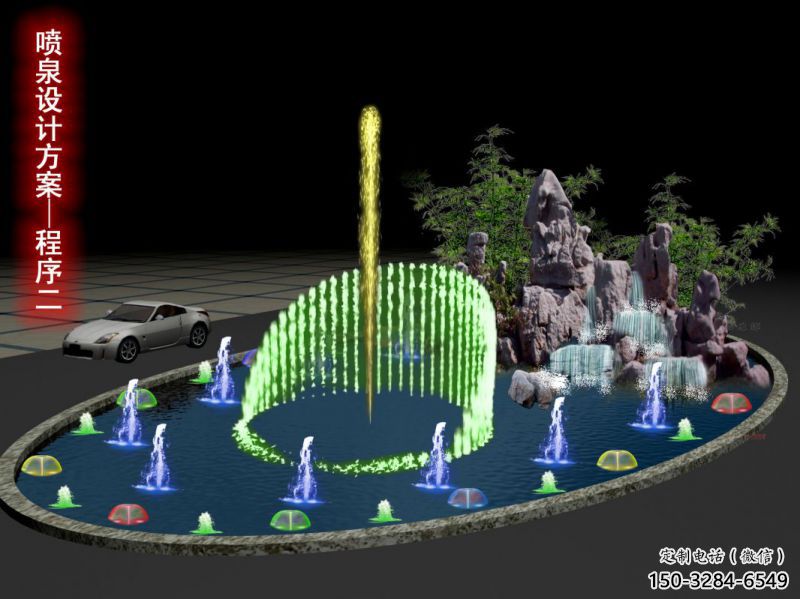 日照旱地漂浮噴泉雕塑，水景藝術噴泉雕塑生產商