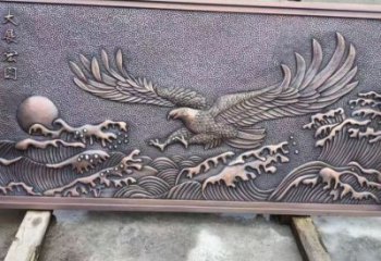 和平老鷹浮雕訂做，景區雕塑，鍛銅動物浮雕定價
